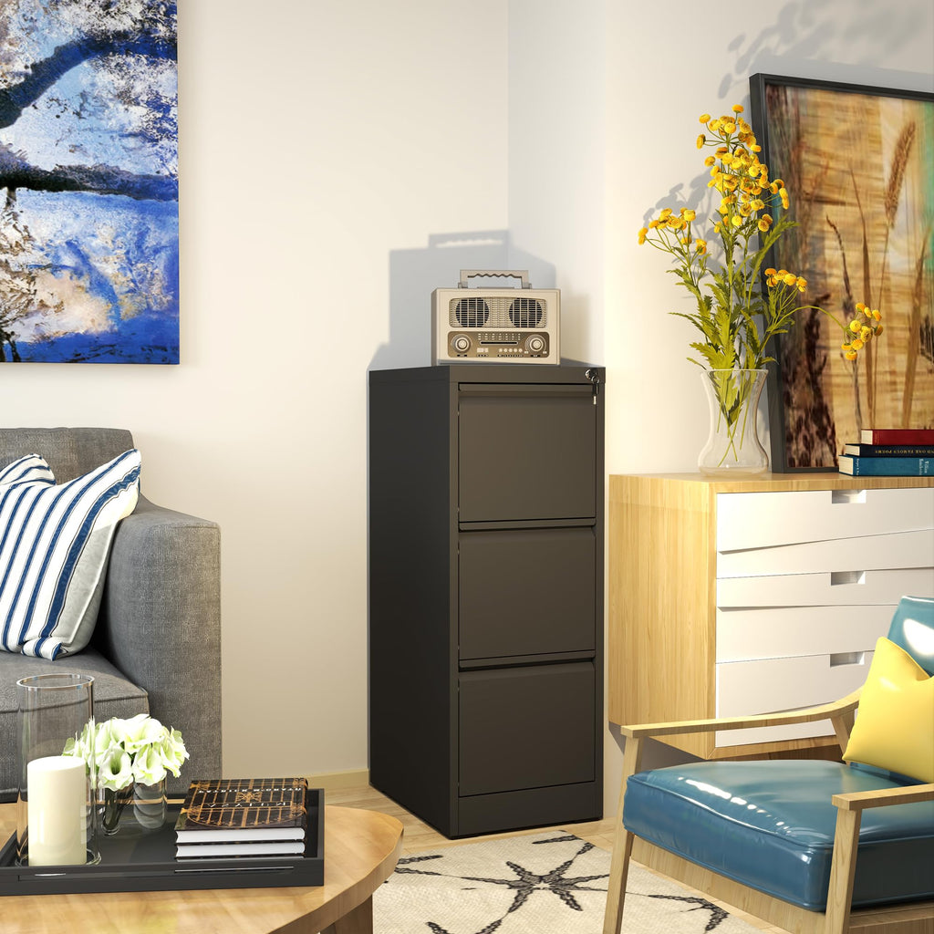3 Drawer Metal File Cabinet with Lock E519