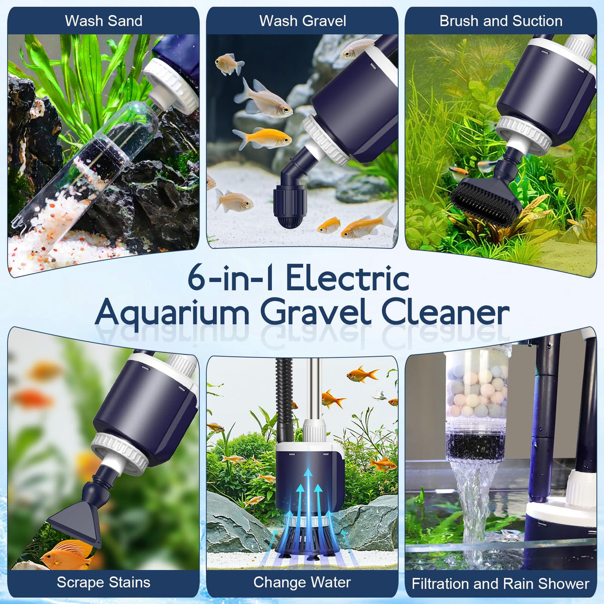 600 GPH Aquarium Gravel Cleaner Fish Tank Vacuum S71313