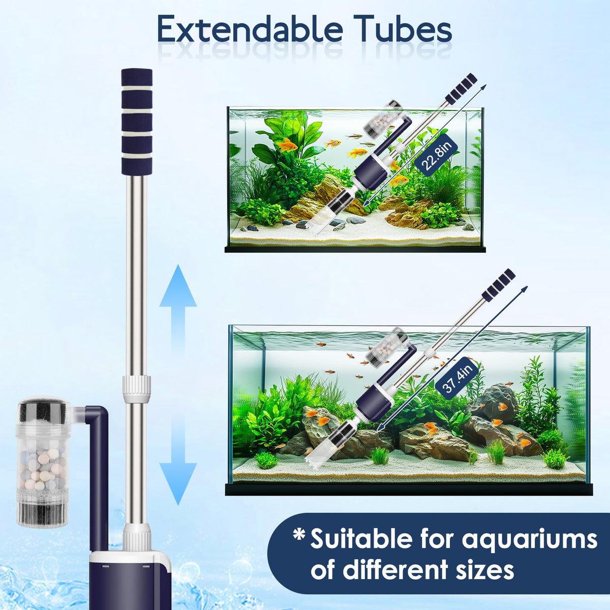 600 GPH Aquarium Gravel Cleaner Fish Tank Vacuum S71313