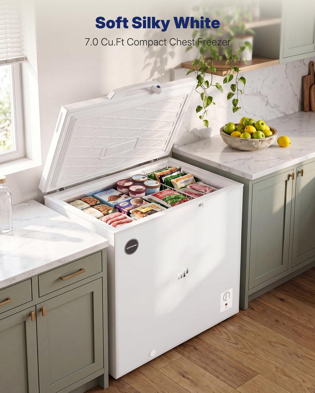 7.0 Cu.Ft Silky White Chest Freezer R3121