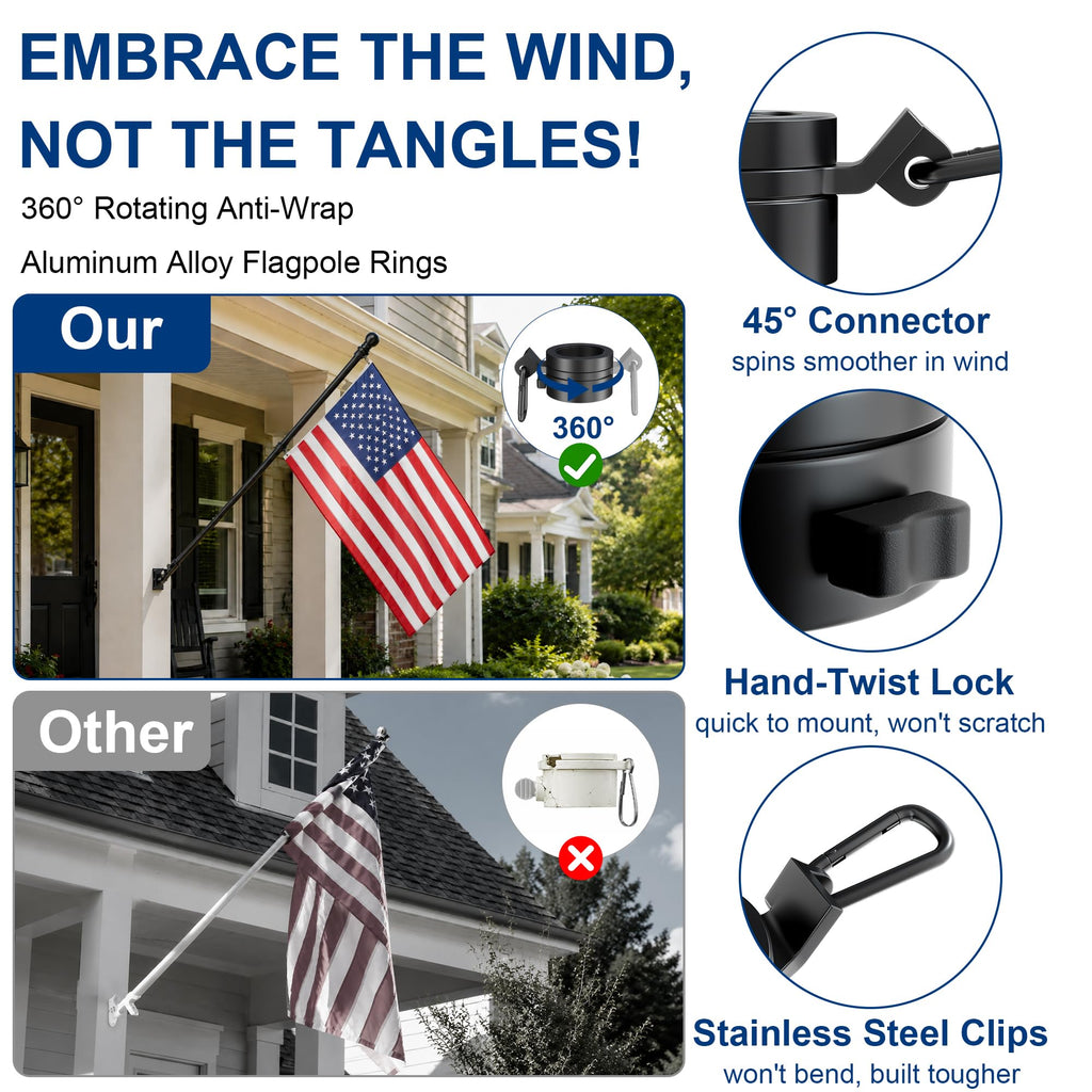Black 5FT Aluminum Flag Pole K904
