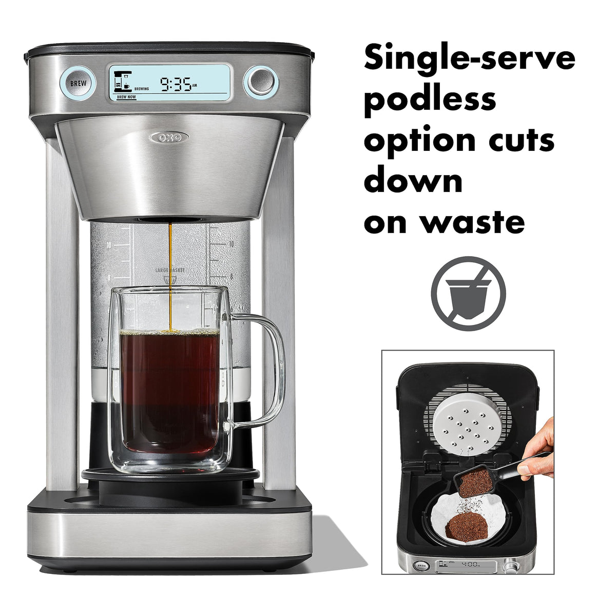 12-Cup Coffee Maker with Single-Serve Function H839