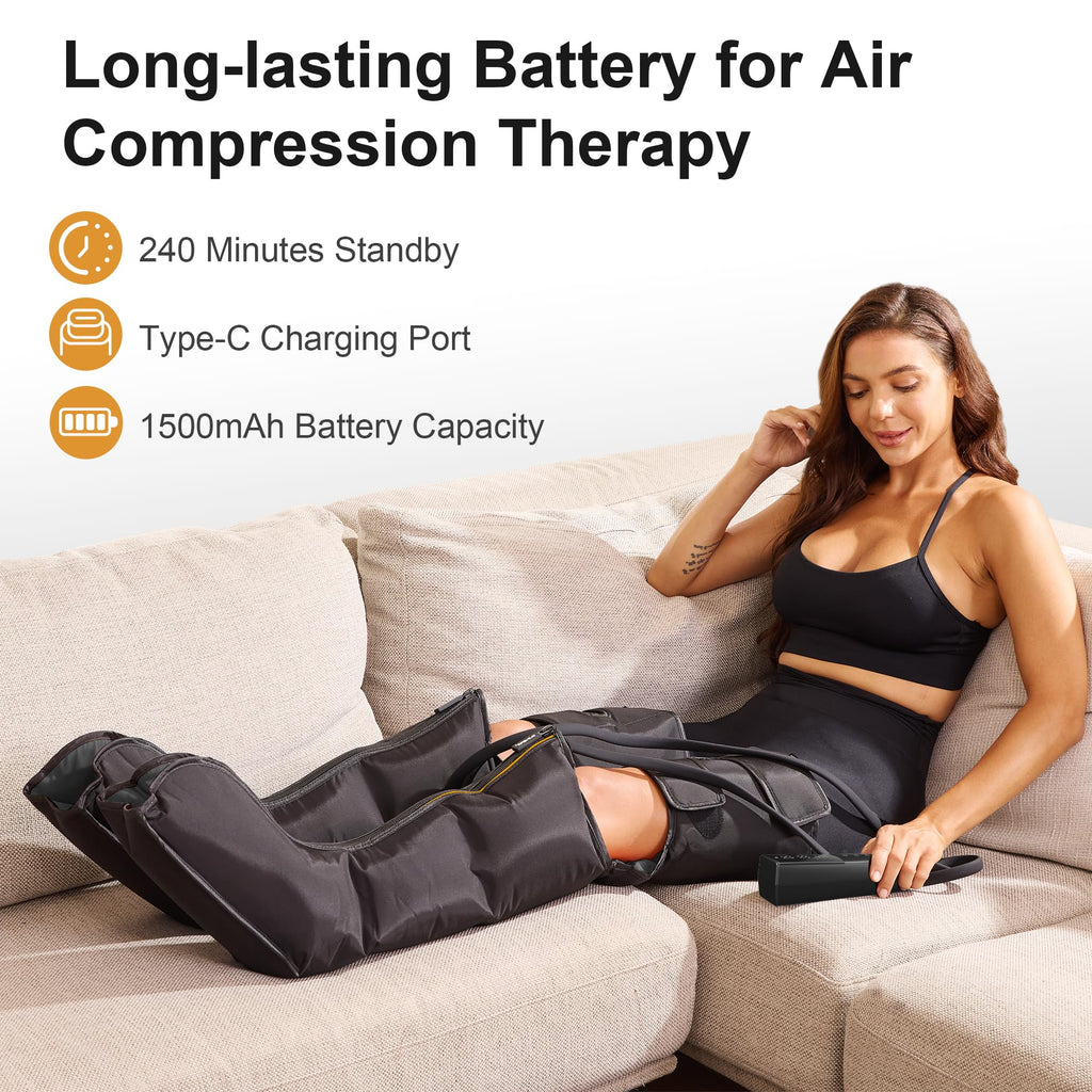 Cordless Rechargeable Leg Air Compression Massager B736