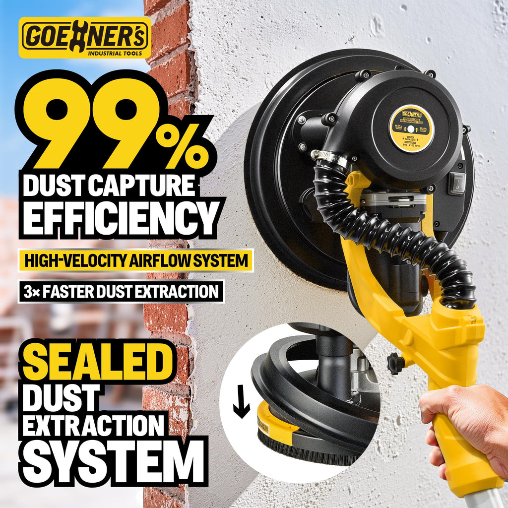 950W Electric Drywall Sander with Vacuum Dust Collector N4420